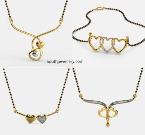 Light weight short mangalsutra necklaces with cute heart pendants Heart Shape Mangalsutra Designs, Mangalsutra Ideas, Bluestone Jewellery, Short Black Beads, Short Mangalsutra, Mangalsutra Chain, Mangalsutra Design, Black Beads Mangalsutra, Black Beads Mangalsutra Design