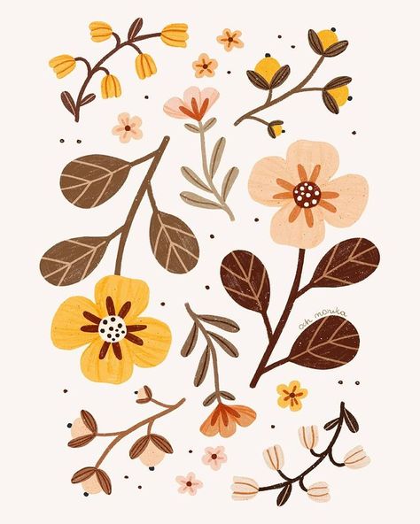 Colour Experiments, Gouache Art, Sticker Ideas, Pattern Collection, One Day I Will, Floral Poster, Baby Milestone, 자수 디자인, Milestone Cards