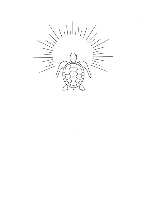 Simple Ocean Life Tattoos, Turtle Tattoo Ideas Simple, Sun And Turtle Tattoo, Turtle Sun Tattoo, Turtle Simple Tattoo, Mini Sea Turtle Tattoo, Turtle Wrist Tattoos For Women, Turtle And Sun Tattoo, Dainty Sea Turtle Tattoo