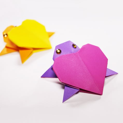 Turtle Origami Easy, Origami Turtle Step By Step, Origami Jellyfish, Summer Origami, Origami Garden, Origami Animals Easy, Turtle Origami, Paper Turtle, Paper Flowers Tutorial