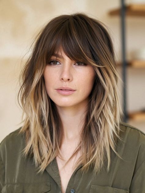 24 Hair Styles with Bangs 2024 - Fashion Trend Hacks Bangs 2024 Trends, Side Part Curtain Bangs, Long Lob Haircut, Bangs 2024, Mid Length Hair With Bangs, Lob Haircut With Bangs, Brunette Hair Cuts, Medium Length Hair With Bangs, Hair Colors To Try