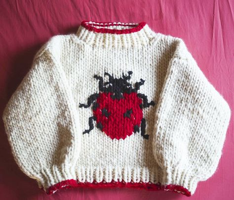 Lillian🌻Woolly Mammoth Knits on Instagram: “The original ladybird jumper🐞 Handmade with loveee using all natural fibres❤️ My orders are still closed at the moment but I am hoping to…” Prettiest Celebrities, Woolly Mammoth, Cosy Jumper, Natural Fibres, Knitting Inspiration, Crochet Sweater, Cute Crochet, Crochet Crafts, Crochet Designs