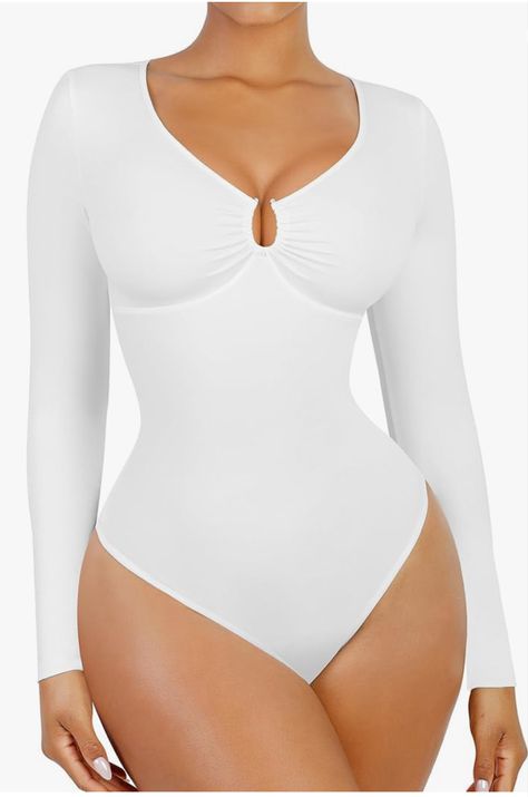 Bodysuit Shapewear, Slim Bodysuit, Bodysuit Tops, Body Suits, Bodysuit Jumpsuit, Shapewear Bodysuit, Bodysuit Top, Bodysuit Fashion, White Bodysuit