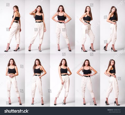 Modeling Poses For Beginners, Woman Photoshoot Poses, Female Portrait Poses, Collage Fashion, Models To Draw, Pose Model, Headshot Poses, Senior Photo Outfits, Fashion Model Poses