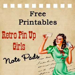 Boulevard de L'antique - Retro Scraps: Free Printable Retro Girl's Note Pads Vintage Craft Room, Ephemera Printables, Reset Girl, Girls Pad, Retro Printables, Printable Ephemera, Free Planner Stickers, Free Vintage Printables, Retro Girl