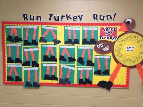 November Bulletin Boards, November Classroom, Thanksgiving Bulletin Boards, College Course, Turkey Run, November Ideas, Thanksgiving Lessons, Thanksgiving Kindergarten, Thanksgiving School