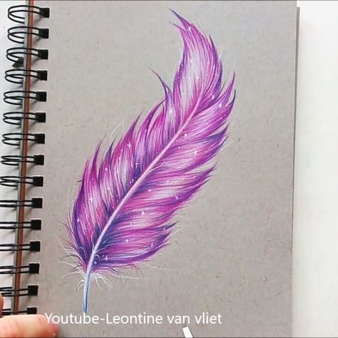 Feather Tattoo Placement, Blending Colored Pencils, Feather Illustration, Feather Drawing, Feather Tattoo Design, Colored Pencil Tutorial, Colored Pencil Artwork, Feather Tattoo, Feather Art