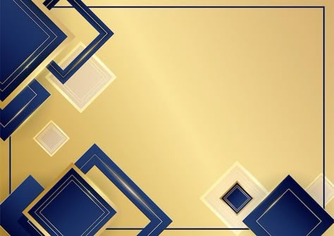 Recognition Background Design, Program Background Design, Certificate Design Template Backgrounds, Program Cover Design, Blue Gold Background, Gold Background Design, Luxury Background Design, Design For Presentation, Blue And Gold Background