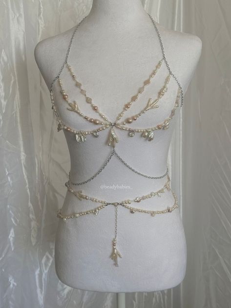 Baroque Pearl 925 Sterling Silver Belly Body Chain - Etsy Fashion Sustainability, جوني ديب, Festival Rave Outfit, Everyday Fashion Outfits, Magical Jewelry, Dress Drawing, Belly Chain, Project Inspiration, Year 2