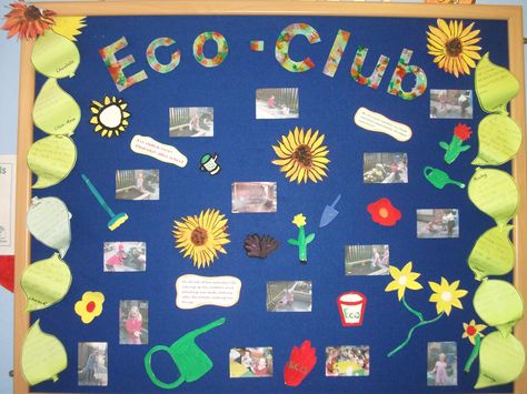 A beautiful idea from Christ Church School using our Sundeala Notice Board with Felt Backing. This Eco-Club display is backed with ouir blue felt and a pine frame. Eco Committee School, Eco Schools Display, School Eco Club Ideas, Eco School Display, Eco Display School, Eco School Ideas, Pgce Primary, Eco Club Activities, Eco Activities