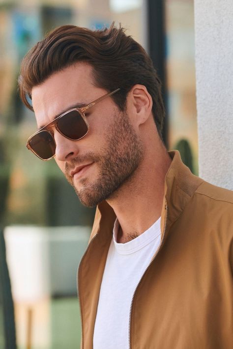 The perfect accessory for everything from sunny beach days to Sunday brunch. Polarized lens for clarity, Durable, lightweight frame. #square #polarized #aviator #sunglasses Polarized Aviator Sunglasses, Blonde Guys, Sunny Beach, Men Boys, Sunglasses Online, Men's Wardrobe, Classic Man, Fashion Lookbook, Aviator Sunglasses