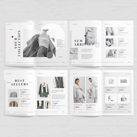 Catalogue Layout Design, Catalog Design Ideas, Look Book Design, Booklet Ideas, Catalog Layout, Booklet Layout, Catalog Design Layout, Homemade Recipe Books, Indesign Layout