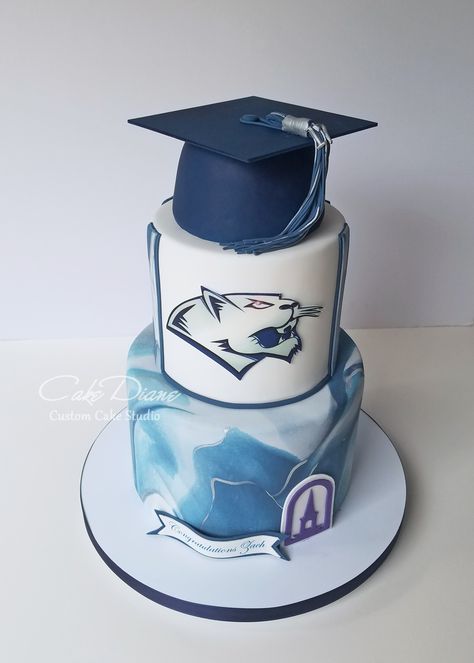 Marbled FMHS graduation cake. Cake Buttercream, Graduation Cake, Cake Balls, Graduation Cakes, Grad Party, Grad Parties, Cake Ideas, Graduation Party, Cake Designs