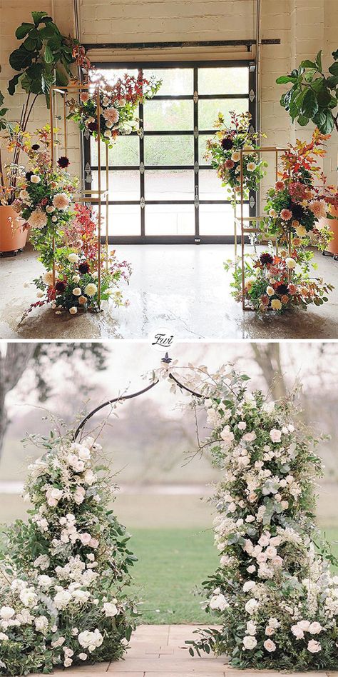 Garden Wedding Arch Ideas, Freestanding Arch Wedding, 7 Sided Wedding Arch, Wedding Outdoor Arch Ideas, Ceremony Arch Alternative, Alternative Wedding Arch Ideas, Arch Ideas, Split Arch Wedding, Unique Wedding Alter