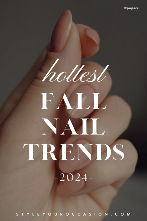 Fall Nail Trends for 2024. Are you on the hunt for trendy fall nail design ideas for 2024? We've got you covered! Check out the latest fall nail trends we're loving this season. From chic and simple autumn nail designs to brown nails and acrylic nails, you'll find all the inspiration you need for pretty nails this fall. Nail Color Trends Right Now, Nails Summer To Fall, Summer To Fall Nails 2024, Fall 24 Nail Trends, Transition Nail Color Summer To Fall, Fall Nails For Wedding Guest, Nail Ideas September 2024, August September Nails 2024, Nails To Go With Taupe Dress