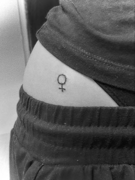 Powerful Small Tattoos, Atheism Tattoo, Small Feminist Tattoos, Female Empowerment Tattoos, Female Empowerment Tattoo, Feminism Tattoo, Empowerment Tattoo, Tattoo On Hip, Simbols Tattoo