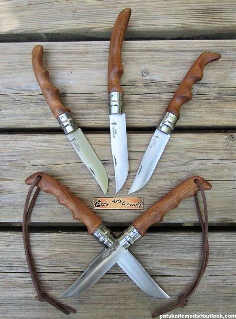 Opinel Mods, Opinel Knife, Knife Scales, Bushcraft Camping, Vw Bus Camper, Knife Handles, Edc Gear, Hunting Knife, Folding Knives