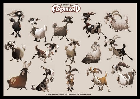 Sergio Pablos, Goat Art, Art Of Animation, Character Design Animation, Animal Sketches, Illustration Sketches, Creature Design, Animal Illustration, Animal Design