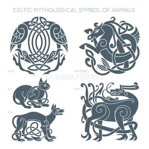 Ancient Celtic Mythological Symbol of Animals. Vector Illustrati Stock Vector - Illustration of animal, pagan: 92725532 Celtic Drawings, Animal Symbols, Scottish Tattoos, Celtic Images, Celtic Animals, Arte Viking, Norse Design, Celtic Artwork, Celtic Shield