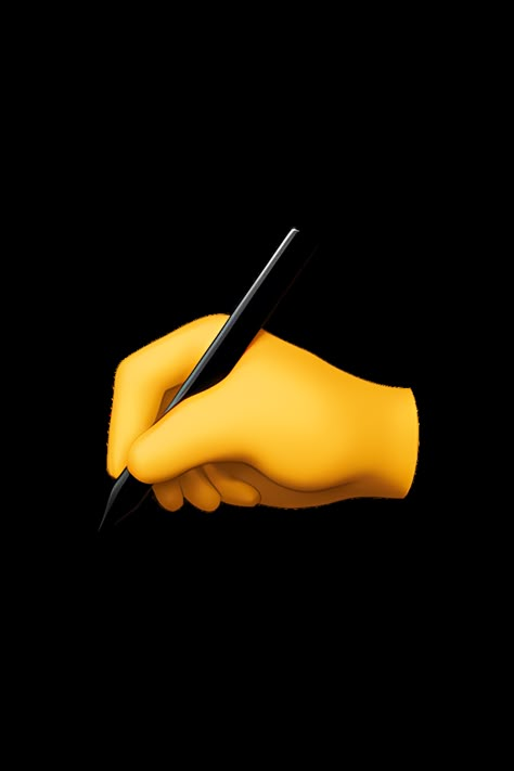 The emoji ✍️ depicts a hand holding a pen or pencil, with the writing utensil touching a surface as if in the act of writing. The hand is shown in a neutral position, with fingers slightly curled around the pen or pencil. The skin tone of the hand can vary depending on the platform, but is typically a light to medium shade. The pen or pencil is usually depicted in black or blue, but can also be shown in other colors on some platforms. Writing Emoji, Hand Emoji Meanings, Hand Holding Pen, Sketch Guide, Emoji Tattoo, Writing Hand, Emojis Iphone, Apple Emojis, Free Emoji