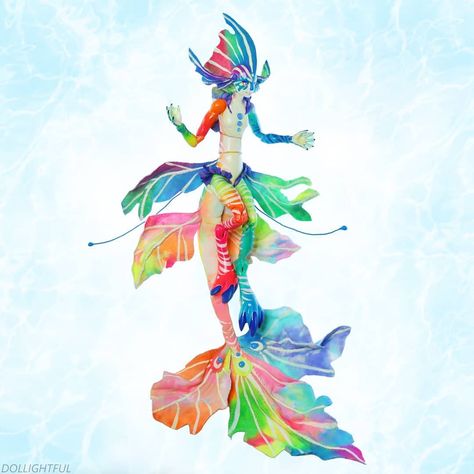 Dollightful (Katherine) på Instagram: “🐟Aquarien the sea dragon 🐟 You may not believe me, but it is a total coincidence that this character's release landed at the end of 'Mer-…” Humanoid Creatures, Custom Monster High Dolls, Sea Dragon, Cute Cartoon Drawings, Anime Dolls, Believe Me, Doll Repaint, Mermaid Art, Creature Concept