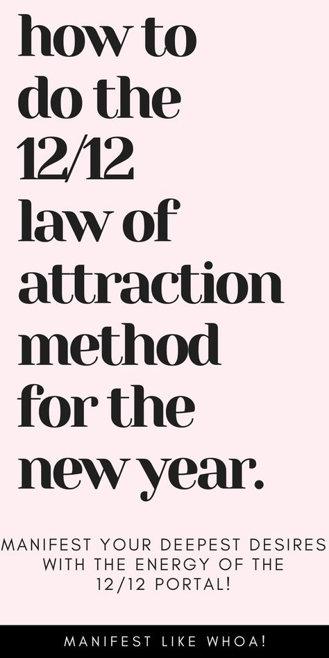 Manifest your deepest desires with the energy of the universe during the magic 12/12 portal! 12/12 Manifestation Ritual for The New Year (Law of Attraction, December 12th, 12/12 Portal) 12 12 Portal, New Years Manifestation Ritual, 12/12 Portal, New Years Manifestation, 1212 Portal, New Year Manifestation, New Year Rituals, Witchy Holidays, Witchy Ideas