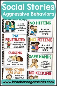 Using Social Stories to Teach Social Skills and Appropriate Ways to Behave - Brooke Reagan's Class Resource Teacher, Aggressive Behavior, Social Emotional Activities, Token Board, Calming Strategies, Expressing Emotions, Behavior Interventions, Social Story, Social Skills Activities