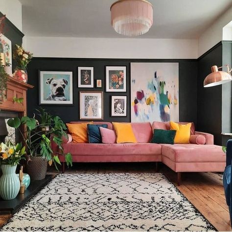 Quirky Living Room, Living Room Colour Schemes, Vibrant Living Room, Victorian Living Room, Pink Living Room, Living Room Color Schemes, Cosy Living Room, Colourful Living Room, Room Color Schemes