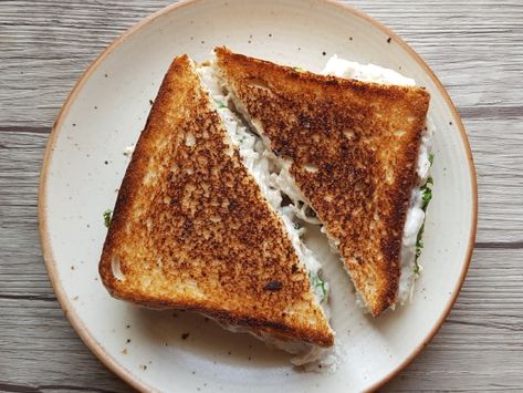 Chicken Mayo Sandwich Recipe | How To Make Chicken Mayo Sandwich - NDTV Food Videos Toasted Chicken Mayo Sandwich, Chicken Mayo Sandwich, Sandwich Video, Mayo Sandwich, How To Make Eggs, Toast Sandwich, Lettuce Leaves, Chicken Sandwich, Shredded Chicken