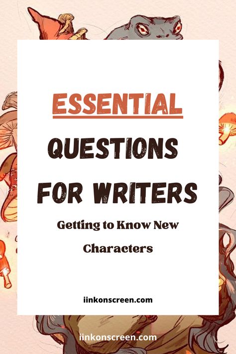 Getting to Know New Characters | Essential Questions for Writers Character Development Questions, Character Quirks, Best Questions To Ask, Writing Steps, Best Questions, Ideas For Writing, Writing Notes, Fun Questions To Ask, Essential Questions