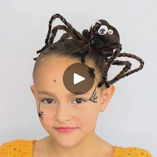 20M views · 241K reactions | How To Do A Simple Spider Halloween Hairstyle 🕷️👻 | How To Do A Simple Spider Halloween Hairstyle 🕷️👻 | By Sweethearts Hair | Facebook Halloween Hair Spider, Spider Hairstyle, Halloween Hairstyle, Sweethearts Hair, Helen Doron, Maquillage Halloween Simple, Fun Halloween Crafts, Spider Halloween, Halloween Hair