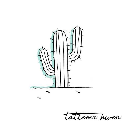 Cacti Drawing Simple, Cactus Doodle, Alphabet Dating, Tattoo Design Tattoo, Cactus Tattoo, Cactus Drawing, Western Tattoos, Cute Easy Doodles, Illustration Doodle