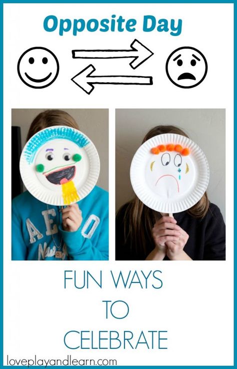 Emotion Masks, Opposites Art, Opposites Game, Opposites Preschool, Art Ideas For Kids, Emotions Preschool, Kids Activities At Home, All About Me Preschool, Theme Activity