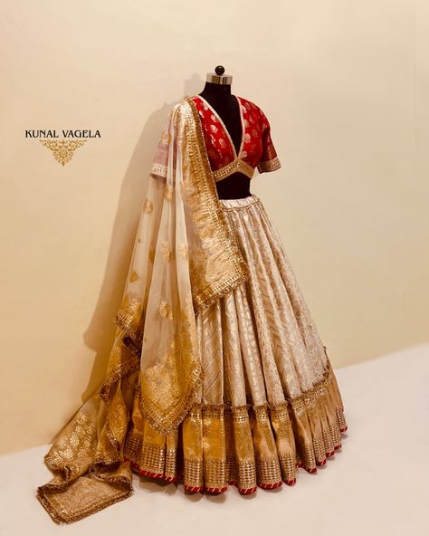 FAGUN LEHENGA - “फागुन लेहेंगा” Kindly note - This Image has copyrighted under Intellectual Property Rights, any unauthorised usage will be report to Instagram. #bridal #couture #handcraftedinindia #lehenga #banarasilehenga #weddinglehenga #kunalvagela Kunal Vaghela Lengha, Rajasthani Lehenga, Long Skirt Top Designs, Latest Bridal Lehenga Designs, Rajasthani Dress, Intellectual Property Rights, Designer Bridal Lehenga Choli, Rajputi Dress, Simple Lehenga