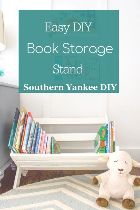 Small Book Storage, Board Book Storage, Diy Book Rack, Easy Diy Bookshelf, Diy Baby Bookshelf, Nursery Book And Toy Storage, Nursery Safe Book Storage, Childrens Book Storage Target, Diy Book Holder