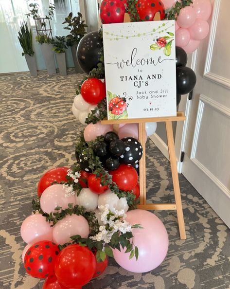 Ladybug Themed Baby Shower Ideas – Baby Shower Ideas 4U Ladybug And Sunflower Party, Ladybug Shower Ideas, Red Theme Baby Shower Ideas, Ladybug Nursery Baby Girl, Love Bug Baby Shower Ideas, Lady Bug Decorating Ideas, Ladybug Theme Baby Shower Ideas, Lady Bug Baby Shower Theme Girl, Love Bug Baby Shower Theme