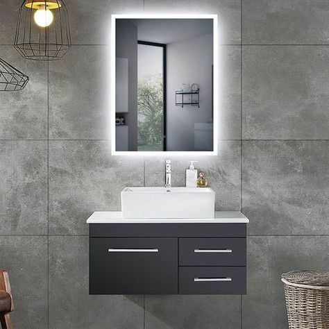 10 breathtaking bathroom mirror storage design | Housing News Frosted Mirror, Small Bathroom Mirrors, Bathroom Mirror Design, Bathroom Mirror Storage, Air Stream, Powder Bathroom, Bilik Air, Small Bathroom Sinks, Washbasin Design