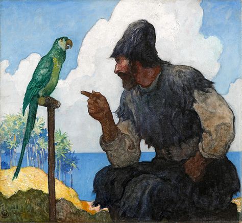 Pennsylvania Impressionist, N C Wyeth, Jamie Wyeth, Nc Wyeth, Robinson Crusoe, Picture Books Illustration, Andrew Wyeth, Book Illustration, American Artists