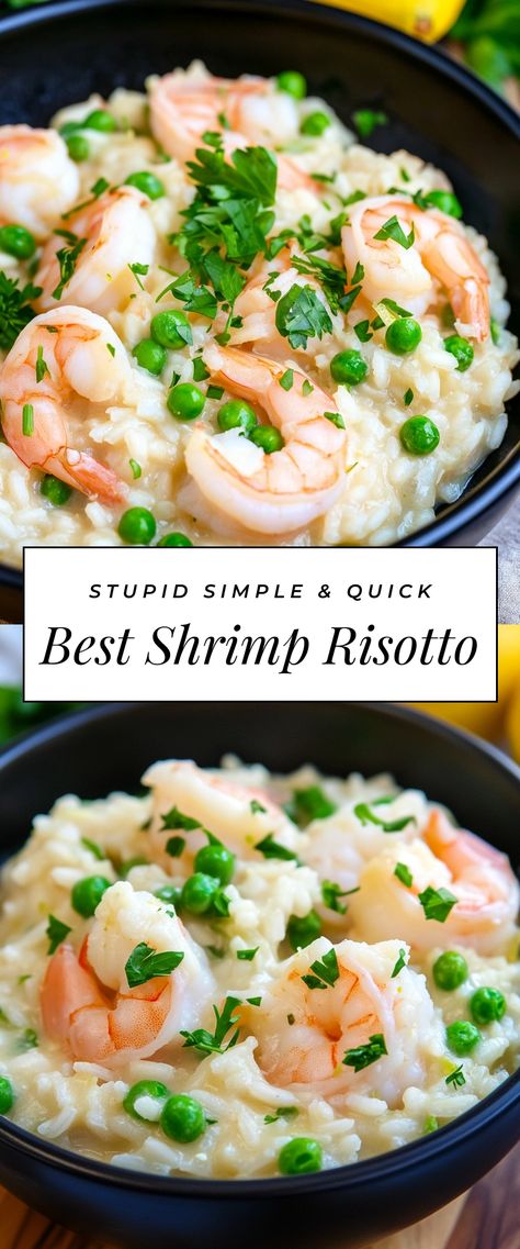 Image for Best Shrimp Risotto Shrimp Risotto Recipes, Italian Rice Dishes, Lobster Risotto, Shrimp Risotto, Seafood Risotto, Italian Rice, Baked Shrimp, Risotto Recipes, Treating Yourself