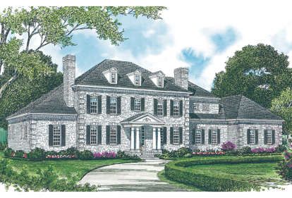 Page 7 of 28 for Colonial Style Plans | Floor Plans Collection Georgian House Plans, Southern Colonial House Plans, Southern Colonial, Colonial House Exteriors, Georgian Style Homes, Colonial Style House Plans, Colonial House Plans, Monster House Plans, Colonial Design