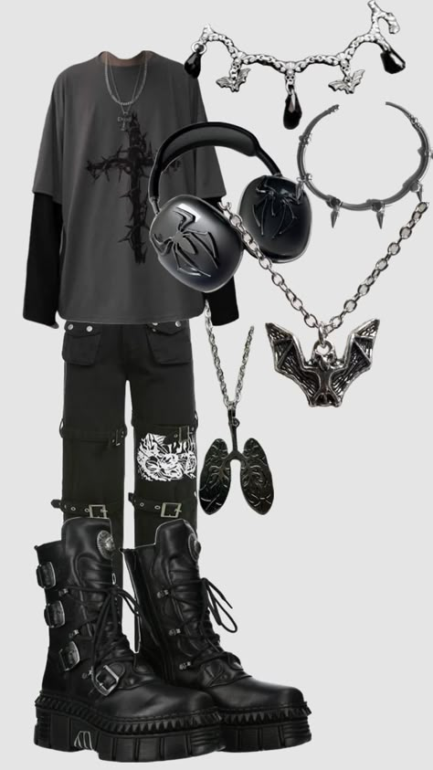 Skate Aesthetic Outfits, Street Style Outfits Casual, Punk Style Outfits, Downtown Outfits, Concept Clothing, Crazy Outfits, Kawaii Fashion Outfits, Emo Outfits, Fashion Inspiration Design