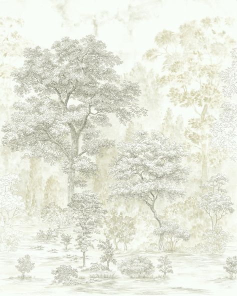 Architecture Panel, Tree Mural, Normal Wallpaper, Bedroom Murals, Custom Murals, Forest Wallpaper, Tree Wallpaper, Forest House, Backdrop Decorations