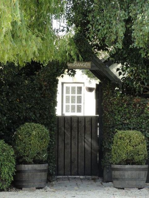 Making an Entrance - 7 tips to follow Arched Garden Gate, Arbor Entrance, Garden Entry, Black Gate, Garden Gates And Fencing, Gate Entrance, Wooden Gate, Entry Gate, Whiskey Barrels