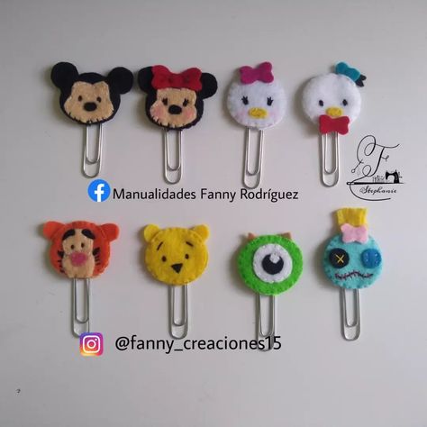 Paper Clips Diy, Pencil Topper Crafts, Felt Keyring, Profitable Crafts, Felt Food Diy, Felt Bookmark, Creative Bookmarks, Pencil Toppers, Felt Christmas Ornaments