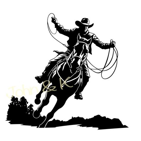 Rodeo Activities, Cowboy Clipart, Rodeo Svg, Cowboy Silhouette, Cowboy Svg, Easy Disney Drawings, Clothes Printing, Western Prints, Cowboy Rodeo