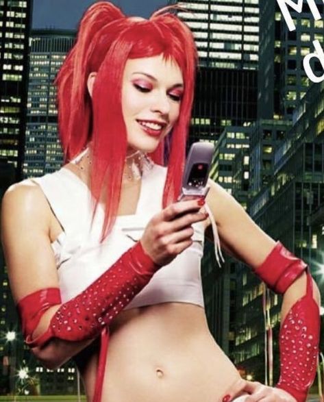 Milla Jovovich ad for ‘Vodafone Live!’ (2002) | Instagram Mila Jovovich, American Model, Milla Jovovich, Redhead Beauty, Rap Music, Kiev, Celebrities Female, Redheads, Cyberpunk