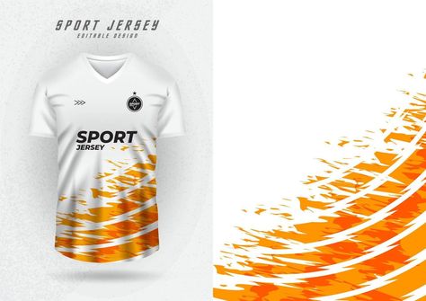 Tshirt Design Pattern, Sport Pattern Design, Orange Jersey Design, Sport Tshirt Designs Graphics, Sports Shirts Design, White Jersey Design, Sports Apparel Design, Cricket T Shirt Design, Mockup Background