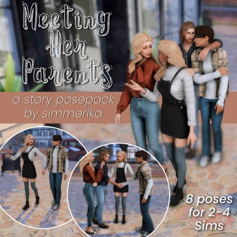 Sims 4 Parent Poses, Sims 4 Meeting Poses, Employee Clothes, Sims 4 Group Poses, Story Poses, Sims4 Ideas, Sims 4 Wedding Dress, Sims 4 Couple Poses, Sims Poses