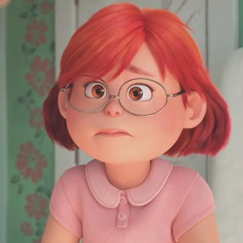 Turning Red Icon Abby, Disney Icons Instagram, Disney Icons Aesthetic, Turning Red Icon, Abby Turning Red, Red Icons Aesthetic, Red Hair And Glasses, Meilin Lee, Redhead Characters