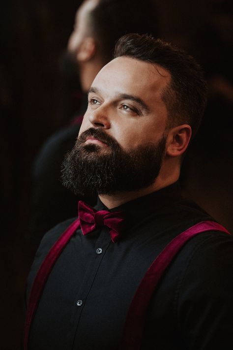 Excited to share the latest addition to my #etsy shop: Burgundy mens bow tie and suspenders, tuxedo braces with bowtie, red velvet wedding, groomsmen set https://etsy.me/2Cnurug #velvetsuspenders #beard #beardedmen #bowtieandsuspenders Groomsmen Outfits Maroon, Black Suit With Suspenders, Velvet Groomsmen Attire, Black And Red Groomsmen Attire, Red Groomsmen Attire, Black Bow Tie Wedding, Red Velvet Wedding, Groomsmen Suspenders, Burgundy Bow Tie